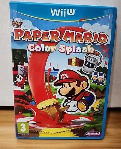 Paper Mario Color Splash (Nintendo Wii U, 2016) PAL European