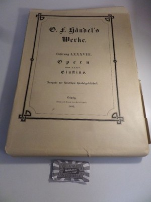 Biustino Opera. (H.W. 88) - G.F. Händel´s Werke. Lieferung LXXXVIII. Opern Band 