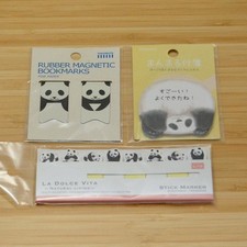 3 piece panda sticky note bookmark set a78b9e