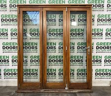 WOODEN BIFOLDING BIFOLD DOORS EXTERNAL EXTERIOR WOOD FULL PANEL HARDWOOD