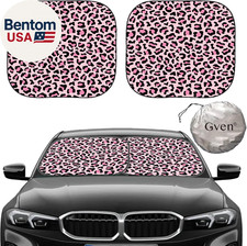Windshield Sun Shade 2Pcs with Bonus Pink Car Sunshade for Front Window Shades 2