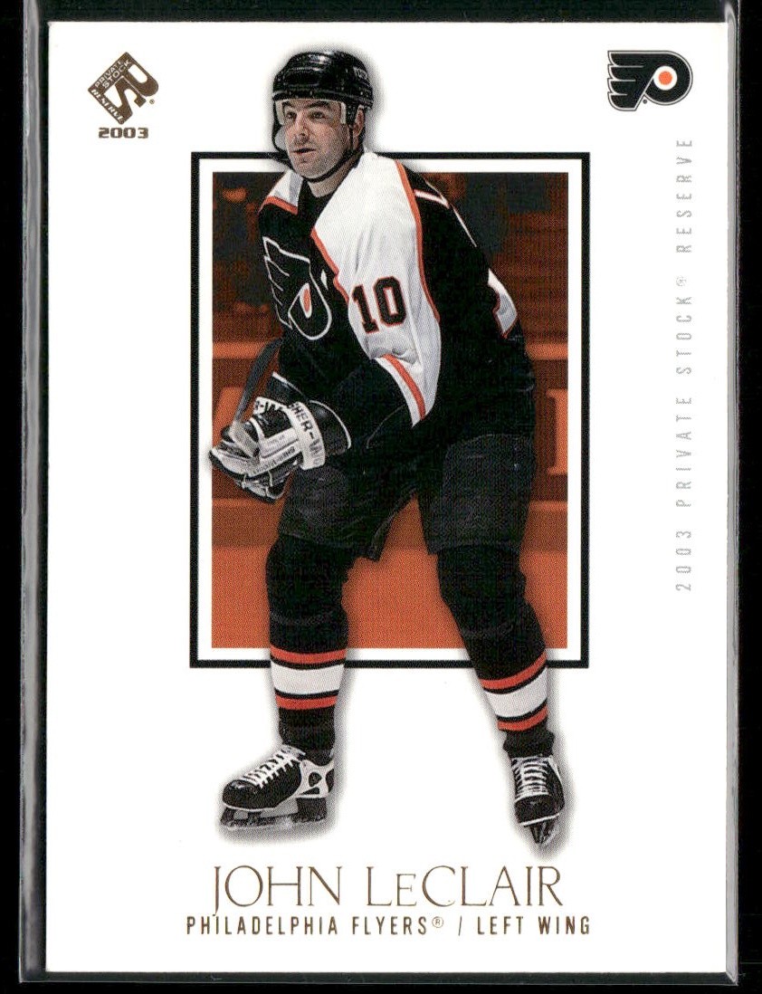 2002-03 Pacific Private Stock Reserve John LeClair #74 Philadelphia Flyers