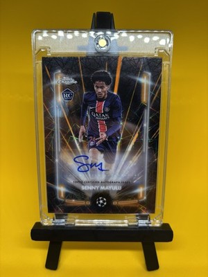 Senny Mayulu RC Topps Chrome 2024/25 Black Lazer Auto Orange 01/25 First Print!