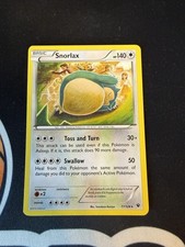 Snorlax 77/124 Rare Fates Collide Pokemon Card 2016 Tomokazu Komiya