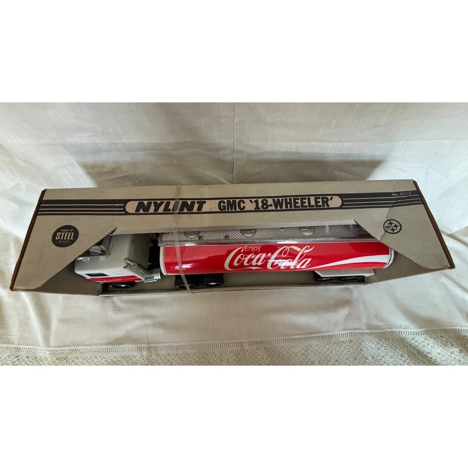 Vintage NOS Nylint #911-Z Diecast GMC 18 wheeler Coca-Cola Tanker USA 1980s - Image 2 of 4