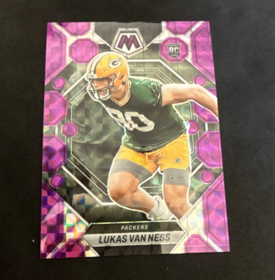 Panini 2023 Mosaic Rookies Lukas Van Ness Packers RC #342 Purple /49