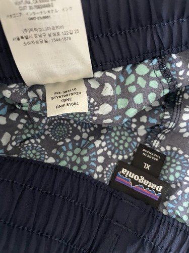 Patagonia Baggies Shorts Girl's Geometric Circle Print Nylon Pockets Size XL - Picture 4 of 4