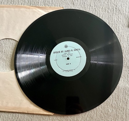 RARE Jimmy Hoffa Dec 15, 1966 Speech on 33-1/3 Vinyl Record Teamsters Museum Pc - Picture 5 of 12