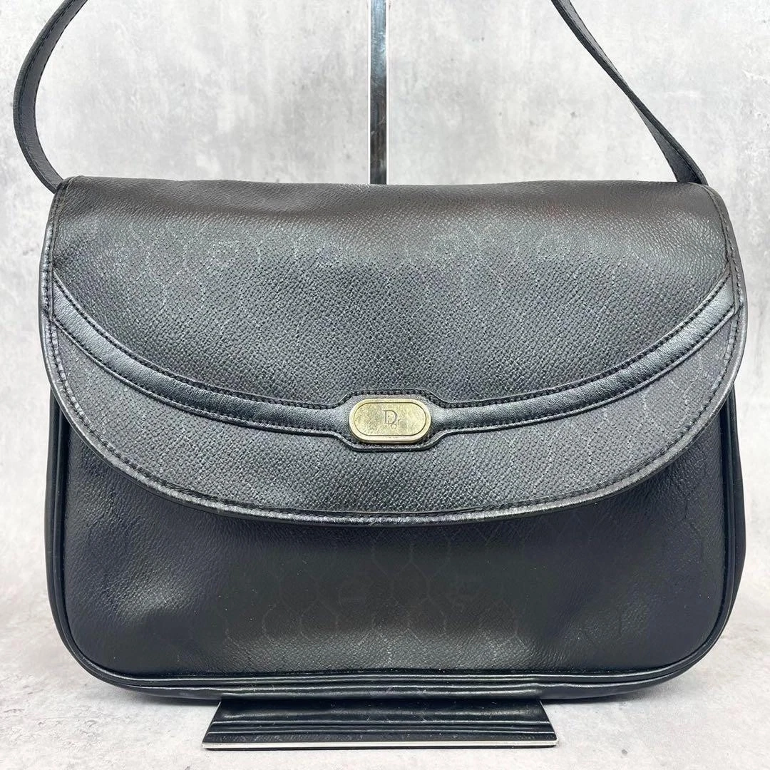 Sac à bandoulière Christian Dior logo noir 9,8 pouces