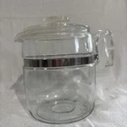 Vintage Pyrex Flameware Glass Percolator 9 Cup Coffee Pot And Lid ONLY #7759B