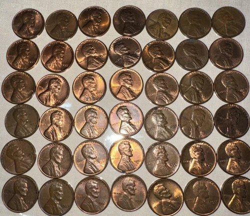 Mixed Lot Of 43  BU Wheat Pennies