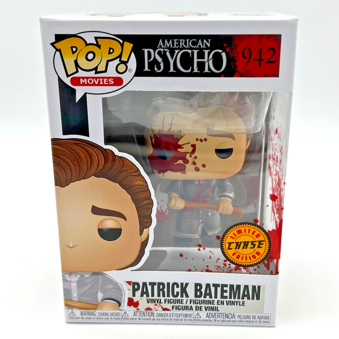 Funko POP! Movies American Psycho PATRICK BATEMAN #942 CHASE w/Box