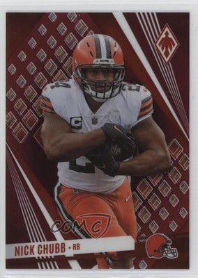 2023 Panini Phoenix Red Seismic SP Variation 141/199 Nick Chubb #49 0tk0