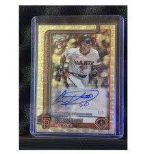 2025 Topps Chrome Autographs SuperFractor 1/1 Auto RC Christian Koss Giants