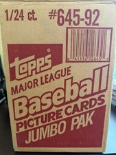 18 1992 Topps Baseball 90 Card Jumbo Packs. Sealed Lot of 18 packs 90 card packs