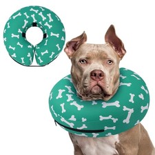 Supet Inflatable Dog Cone Collar Alternative After Surgery Dog Neck Donut Col...