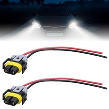 H11 Wiring Harness Socket Adapter Fog Light Wire Connector Female Plug 2PCS