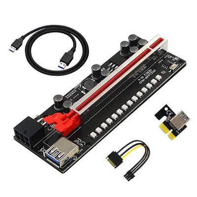  4 setzt PCIe Riser 1x bis 16x Mining Grafikkartenverlängerung GPU