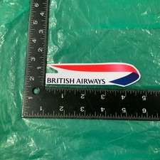 BRITISH AIRWAYS CUT TO SHAPE LOGO DECAL STICKER AIRLINES  5” x 1 1/4”