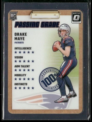 2024 Donruss Optic Passing Grade Drake Maye #4 RC ROOKIE