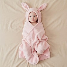 Baby Hooded Bath Towel / Bath Wrap/bath time/pink towel/for girl