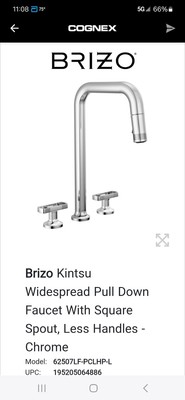 Brizo 62507LF-PCLHP-L Kintsu 1.8 GPM Pull Down Kitchen Faucet - Chrome Read 