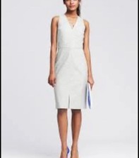 Banana Republic Women's Sleeveless V-Neck Sheath Size 12 Corporate Work Preppy