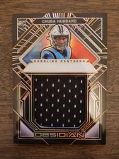 2021 Panini Obsidian Volcanic Material Chuba Hubbard 09/75 #VM-CH Rookie RC