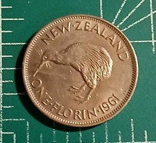 New Zealand 1 Florin 1961  KM# 28
