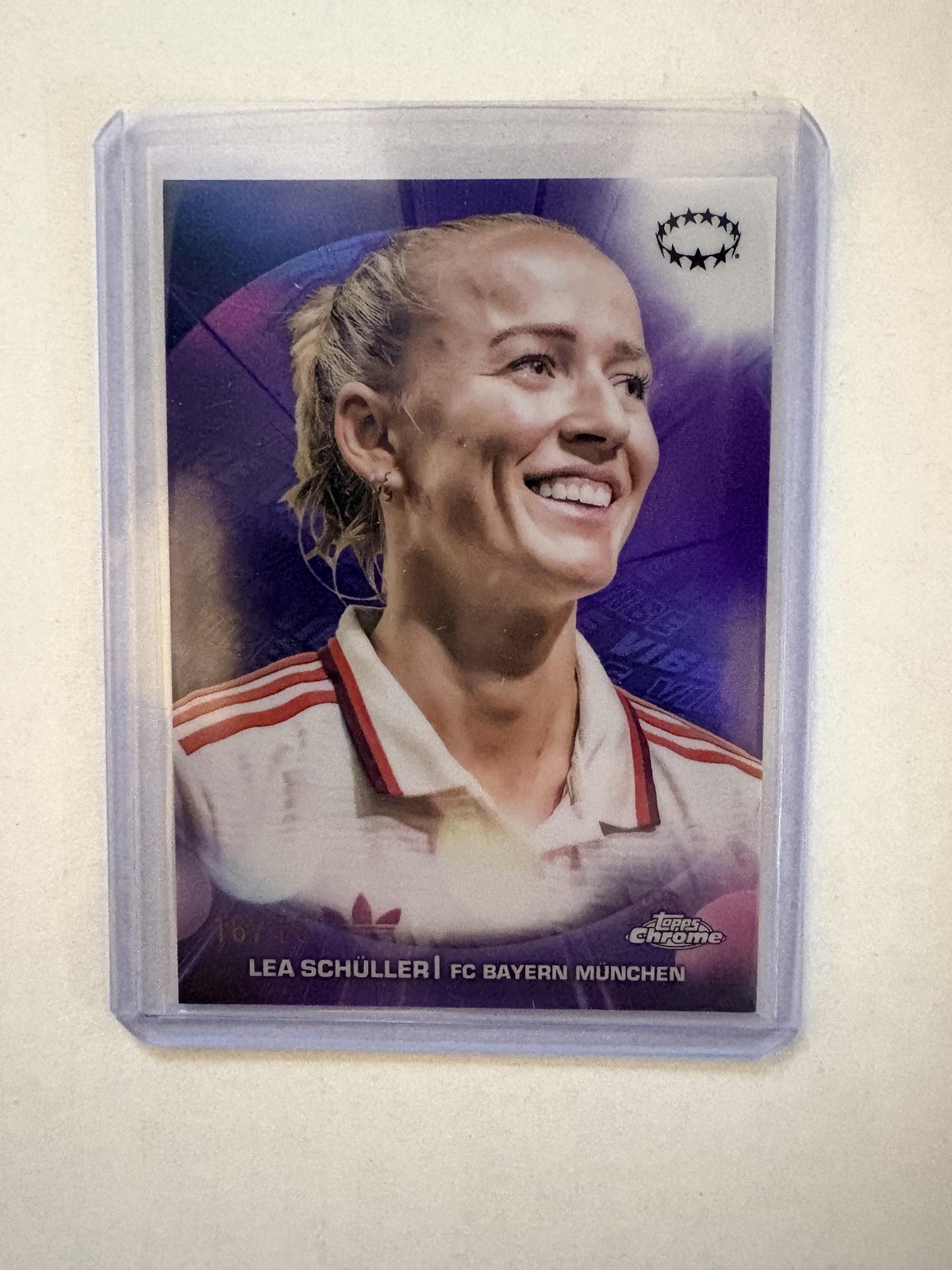 2024-25 Topps Chrome UEFA Women #VB-29 Lea Schüller Vibe Purple Refractor #/75