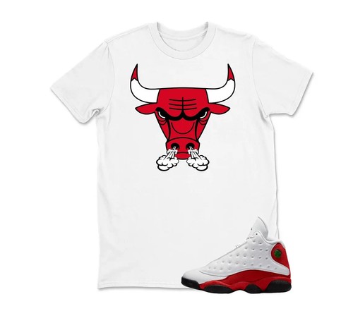 Bull Shirt to match Jd 13 Rare Retro Air AJ13s BLACK/WHITE