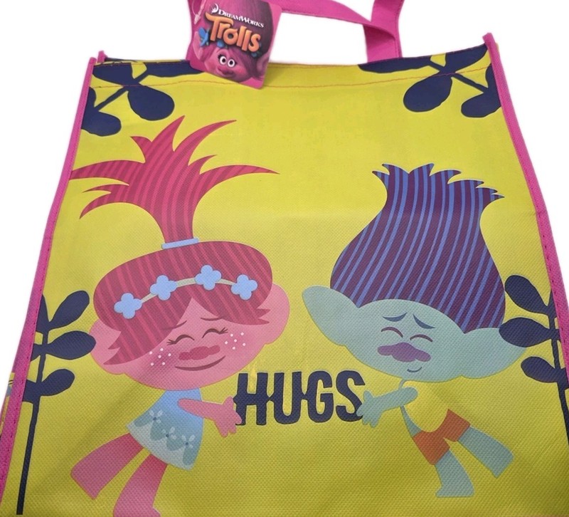 Dream Works Trolls Carton Movie Reusable Tote 12x13 New With Tags