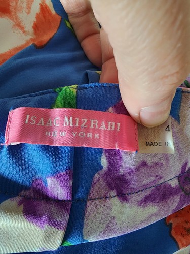 Isaac Mizrahi Damen Wende Blumen Stretch Etui Midikleid Größe 4 - Bild 8 von 8