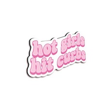 Hot Girls Hit Curbs Magnet   5-Inch Vinyl Fridge or Car Decor   Funn