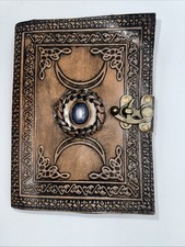 Australia Journal Mystic 3 Moon Blue Embossed Vintage Grass Landers “Monica”