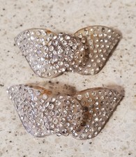 Vintage Clear Rhinestone Shoe Clips 50's For Fancy Shoes Shoe Bling cont.25