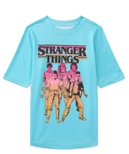 Netflix Stranger Things Boys RASHGUARD UPF 50 Sun Shirt Boys Size M 8 