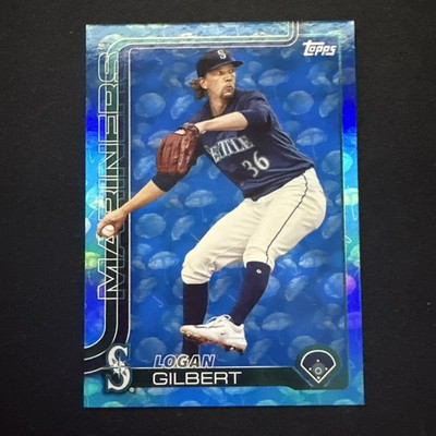 2025 Topps Series 1 Easter Logan Gilbert Blue Umbrella 7/10 Mariners