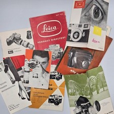 Lot of vintage Leica Camera instruction booklets catalog, price guides