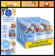 Fruit and Yogurt Pouches Variety Pack, 3.5 Oz, 18 Count - Healthy Baby Snacks