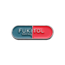 Funny Sarcasm Enamel Pins Custom FUKITOL Brooches Lapel Badges Oval Text