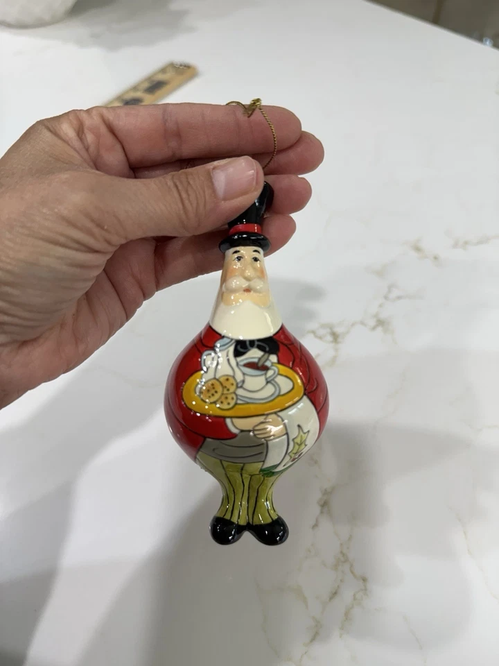 Mud Pie Raro Chef Grill Guy Servidor Cocinero Adorno de Cerámica Foto 4 de 4