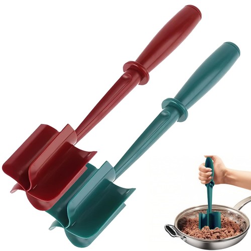 2Pcs Meat Chopper and Masher - Ground Beef Hamburger Smasher, Plastic Spatula...