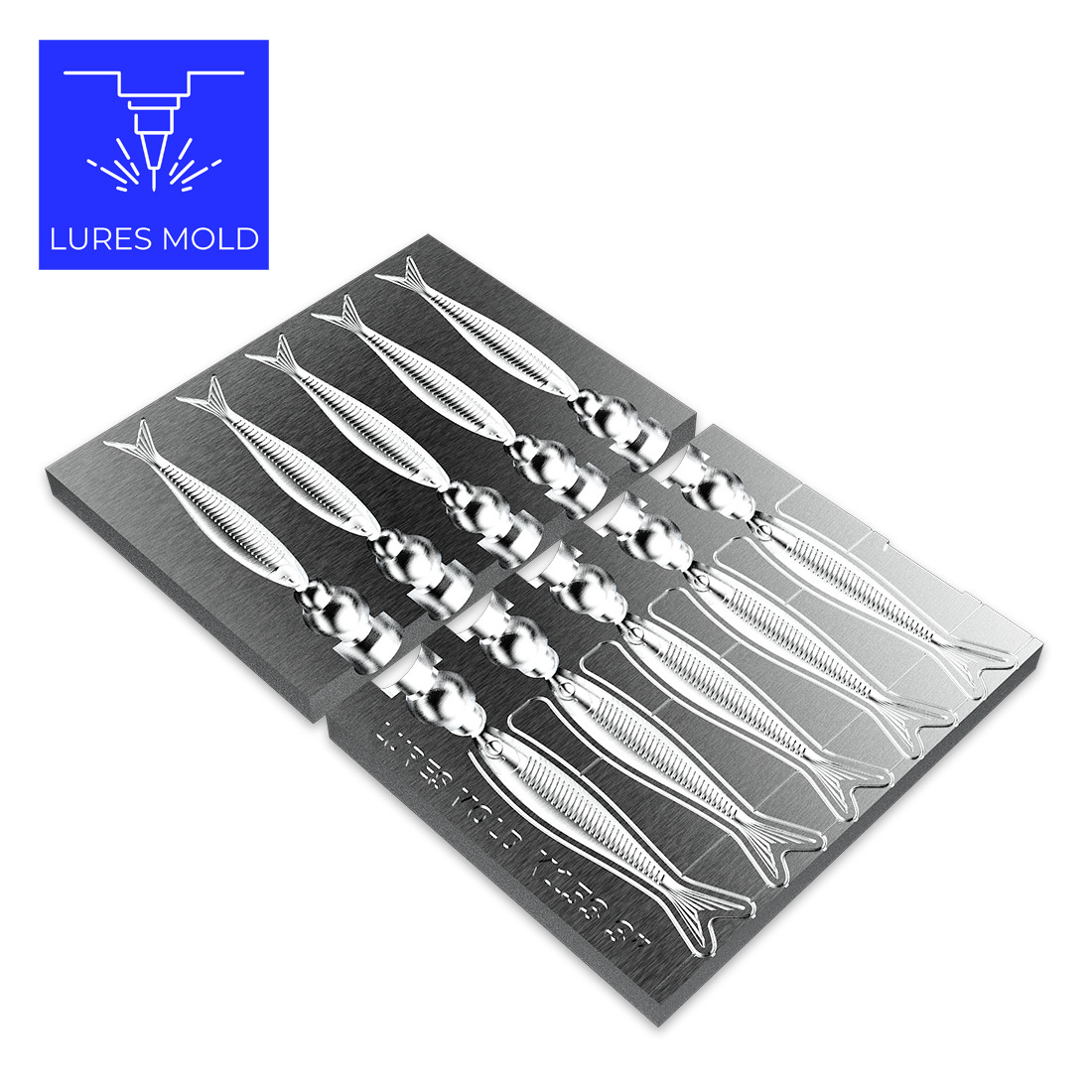 Bait DIY Fishing Mold Soft Plastisol Jerkbait K153 3inch - Image 2