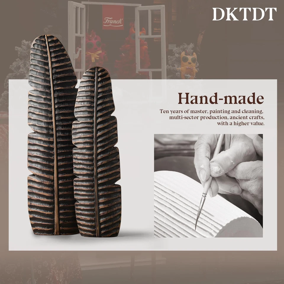 Tall Floor Vase, Leafy Decorative Vase, Modern Home Decor Vases, 27.5 inch Li... - Image 4 of 4