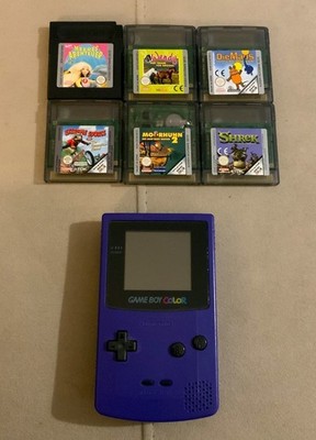 Nintendo Gameboy Color Konsole + 6 Spiele | Lila | GETESTET 
