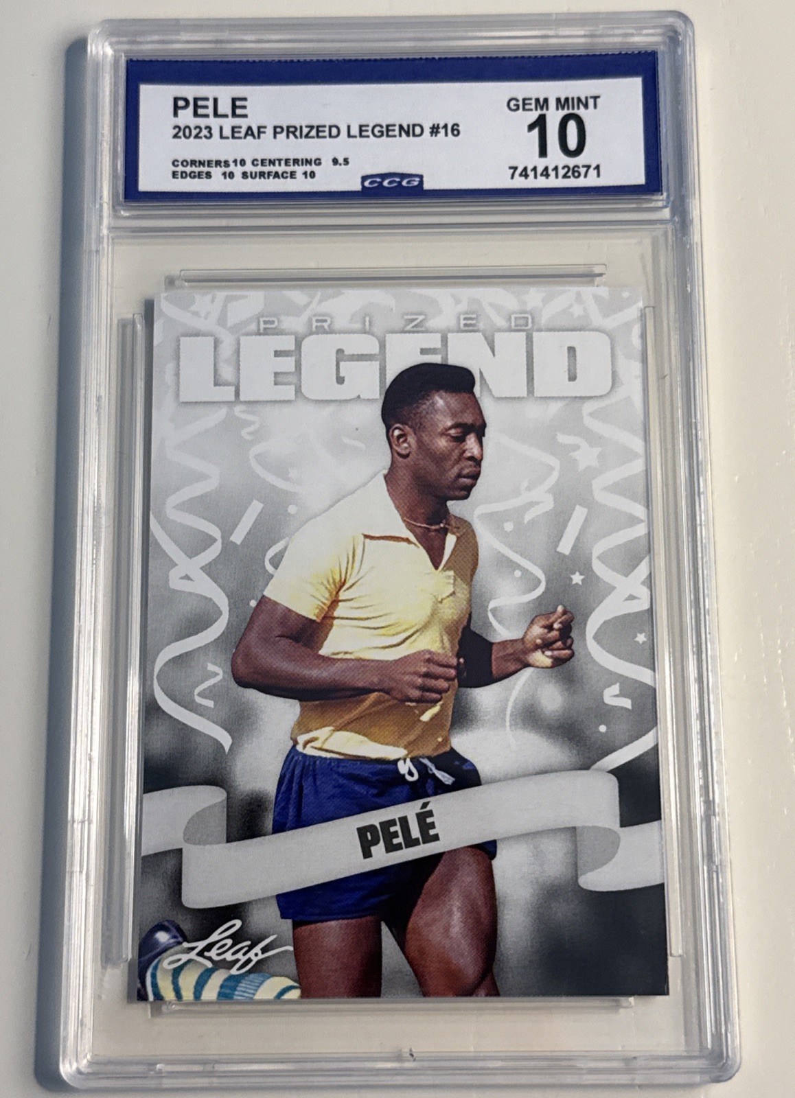 Pelé 2023 Leaf Prized Legend #16 CCG Gem Mint 10