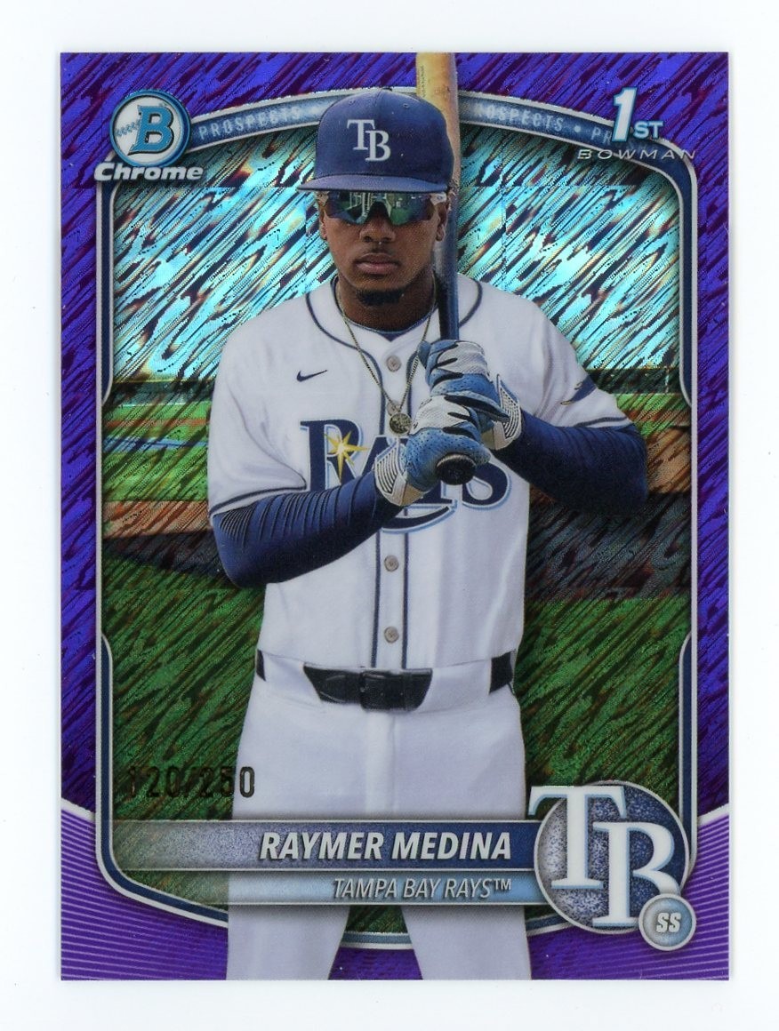 2025 Bowman Chrome #BCP-175 Raymer Medina 1st Purple Shimmer Refractor /250