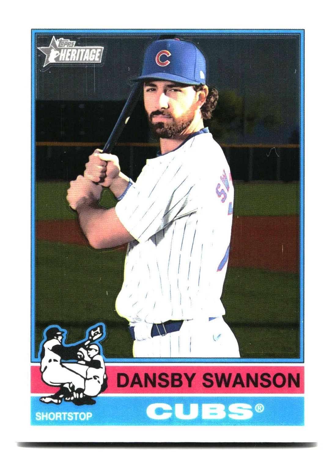 2025 Topps Heritage Dansby Swanson #128 Chrome Chicago Cubs