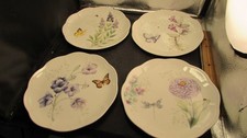 Lenox Butterfly Meadow Lavendar Plates 9" Lot of 4
